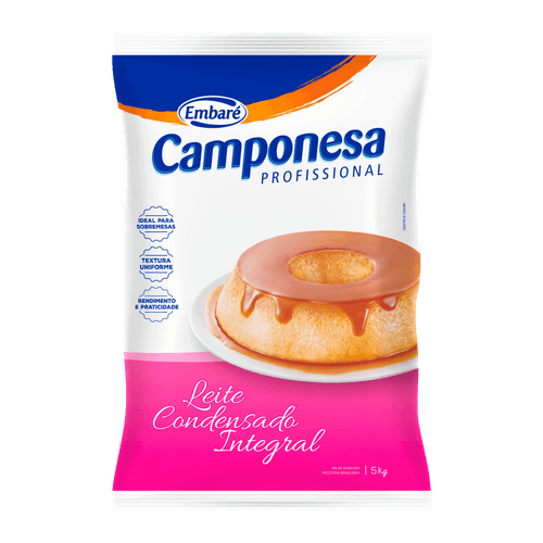 Leite Condensado Integral Bag 5 Kg Camponesa