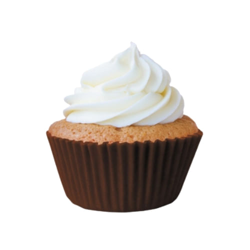Forma Papel Cupcake N° 2 Marrom Dentro E Fora C/ 45 Dafesta