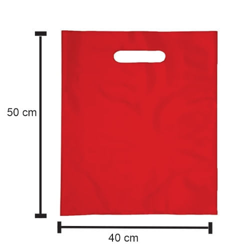 Sacola Boca Palhaço 0,8 40x50 Vermelha 50un Magna