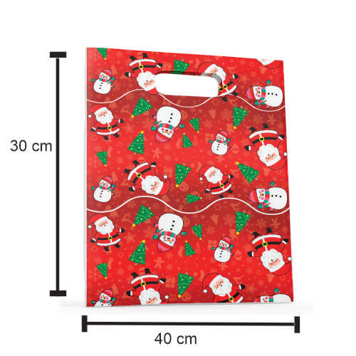 Sacola Boca Palhaço 0,8 30x40 Sorriso Noel Mini 50un Magna