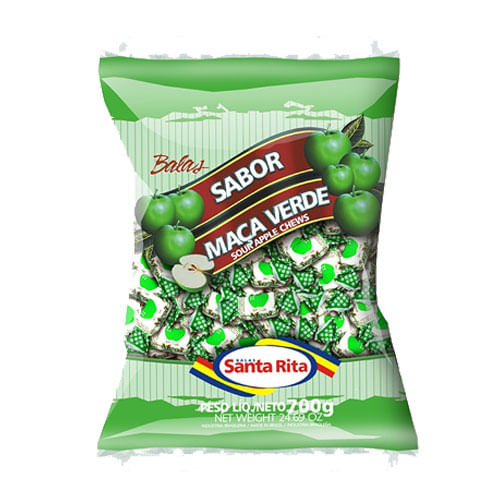 Bala Maça Verde 600gr Santa Rita