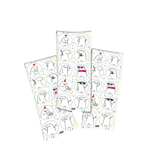 Adesivo Redondo Flork Meme 30un Festcolor