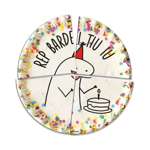 Painel 4 Laminas Flork Meme Festcolor