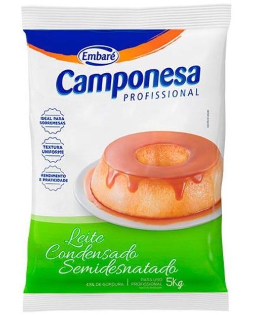 Leite Condensado Semi Desnatado Bag 5kg Camponesa