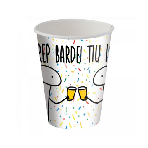 Copo Descartavél 200ml Flork Meme 8un Festcolor