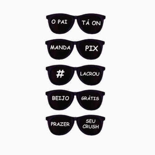 Óculos P/ Festa New Wave Frases Rasul