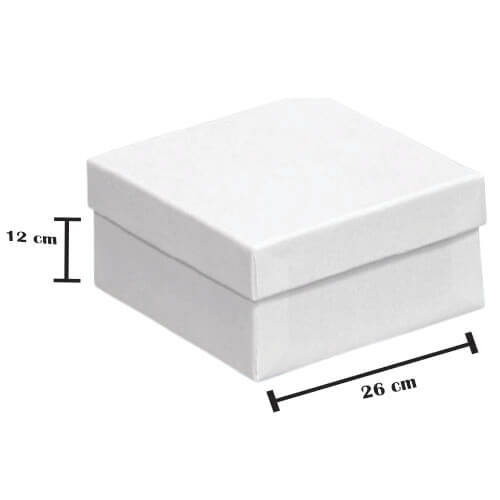 Caixa Lisa Marfim N 5 C/ Tampa (D) 26x26x12 Cm (Cx262612b) Un Sulformas