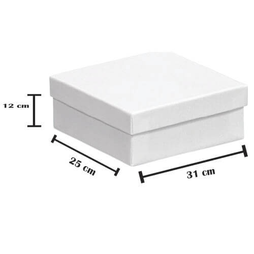Caixa Lisa Marfim N 3 C/ Tampa (H) 31x25x12 Cm (Cx312512b) Un Sulformas