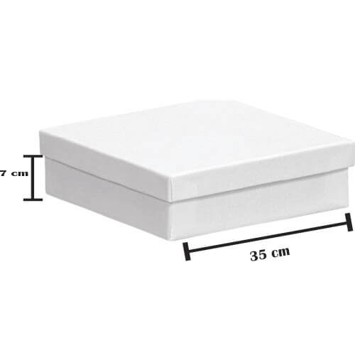 Caixa Lisa Marfim N 2 C/ Tampa (J) 35x35x7 Cm (Cx35357b) Un Sulformas