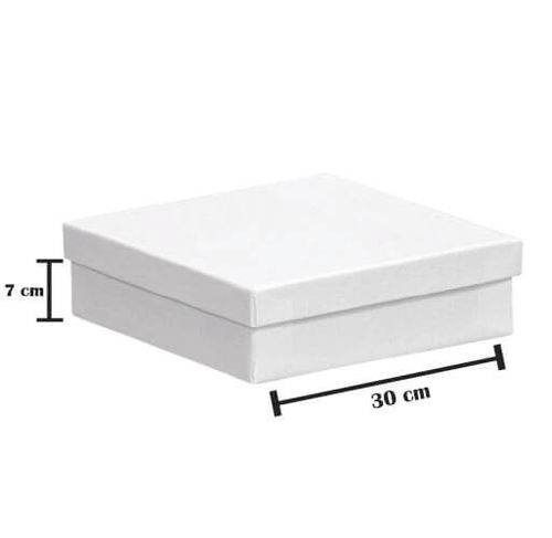 Caixa Lisa Marfim N 1 C/ Tampa (L) 30x30x7 Cm (Cx30307b) Un Sulformas
