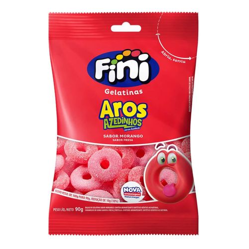 Bala Aros De Morango 90 Gr Fini