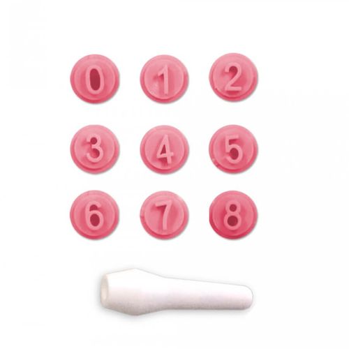 Kit Carimbo Numeros Rosa Bebe (410952) Bluestar