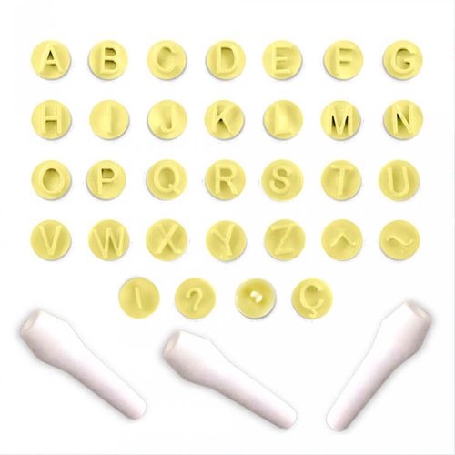 Kit Carimbo Letras Amarela (410914) Bluestar