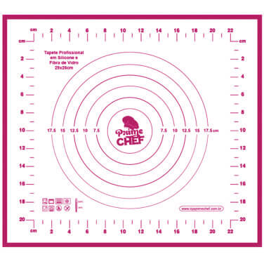 Tapete Silicone E Fibra De Vidro 29x26 Cm (T3-Pink) Primechef