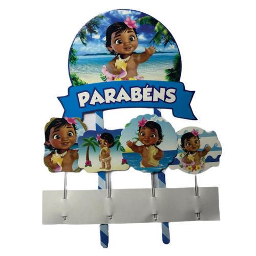 Topo P/ Bolo Grande Princesa Guerreira Baby C/ 5 Pçs Pablo