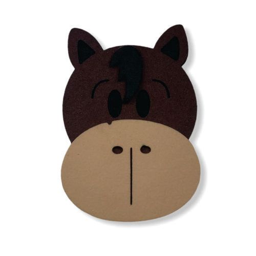 Aplique E.V.A Simples Cavalinho 6,5x4,5 Cm C/ 08 Un (Pf105026) Fox Import