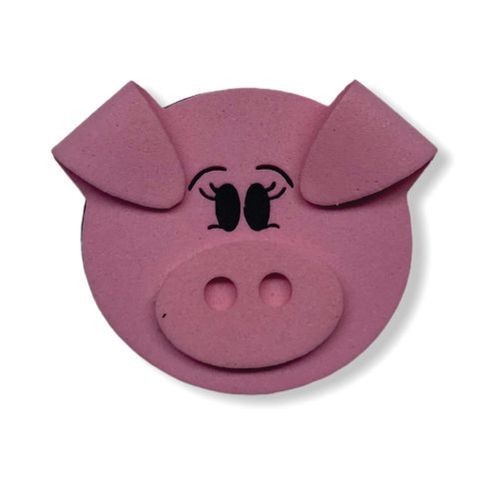 Aplique E.V.A Simples Porquinho 6,5x4,5 Cm C/ 05 Un (Pf105026) Fox Import