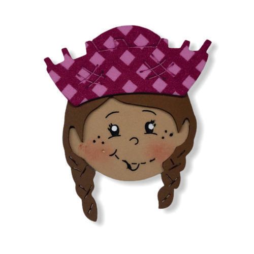 Aplique E.V.A Simples Caipira Menina 4,5x5,5 Cm C/ 05 Un (Pf105019) Fox Import