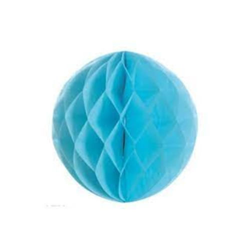 Enfeite Bola Colmeia Dobravel 20 Cm Azul Fox Import