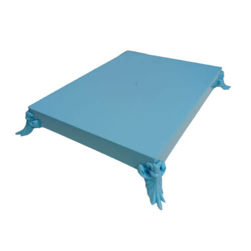 Bandeja Romana Retangular 20x15 Cm Azul Bebe Havetech