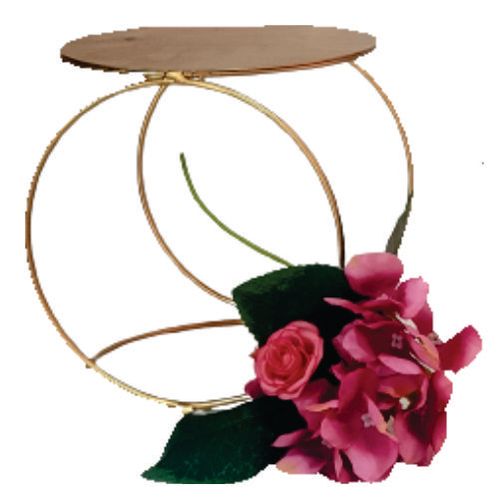 Boleira Luxo Metal Circulo Dourada Grande 18 Cm (Af.1331) Arts Ferro