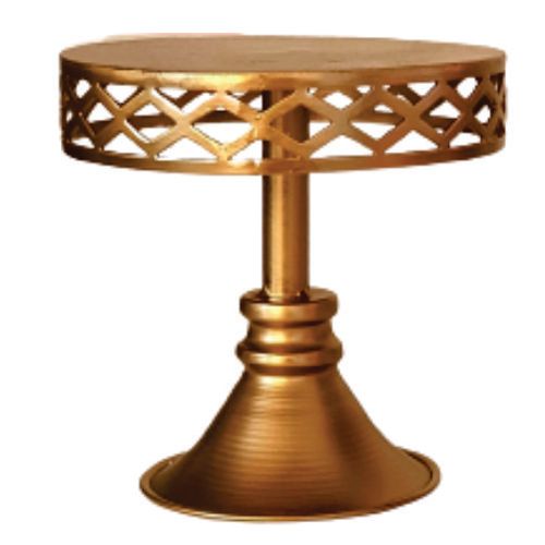 Boleira Luxo Metal Losango Pe Corneta Dourada Grande 20x15 Cm (Af.1329) Arts Fe