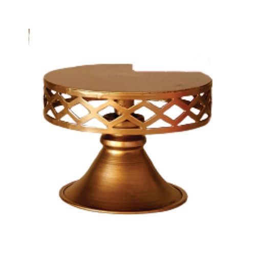 Bandeja Luxo Metal Losango Pe Corneta Dourada Pequena 10x13 Cm (Af.1335) Arts F