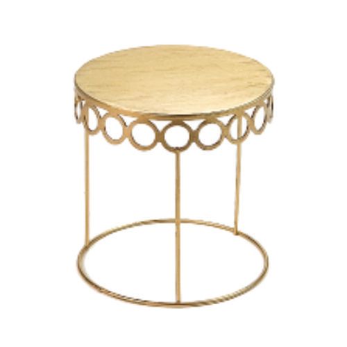 Bandeja Luxo Metal Argola 3 Ferrinho Dourada Pequena 15x15 Cm (Af.1324) Arts Fe