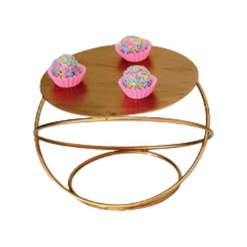 Boleira Luxo Metal Tres Argolas C/ Chapa Dourada 13 Cm (01) Arts Ferro