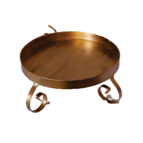 Bandeja Luxo Metal Chaparia Dourada Ø 20 Cm  (Af.923) Arts Ferro