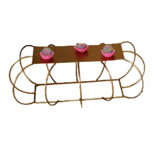 Bandeja Luxo Metal Embolada Dourada 20x9 Cm (01) Arts Ferro