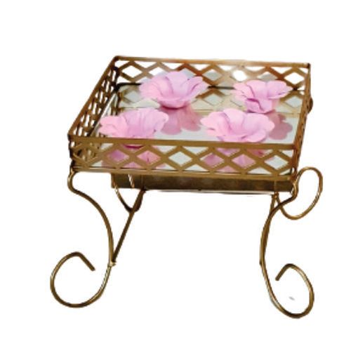 Bandeja Luxo Metal Pe Aranha Losango Dourada 15 Cm (Af.915) Arts Ferro