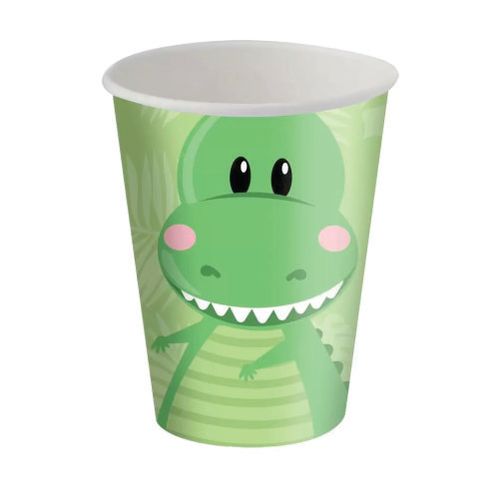 Copo Descartavél Papel 200 Ml Dino Baby C/ 8 Un Festcolor