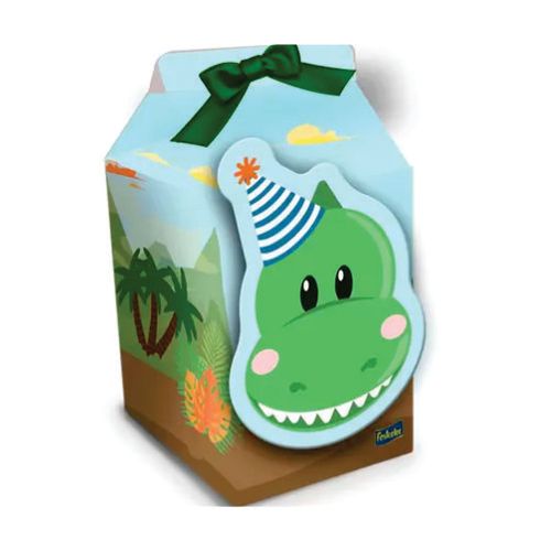 Caixa Milk C/ Aplique Dino Baby C/ 8 Un Festcolor
