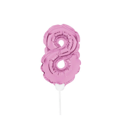 Mini Balão Met. C/ Vareta Rosa N°8 19 Cm (29002760) Sempertex