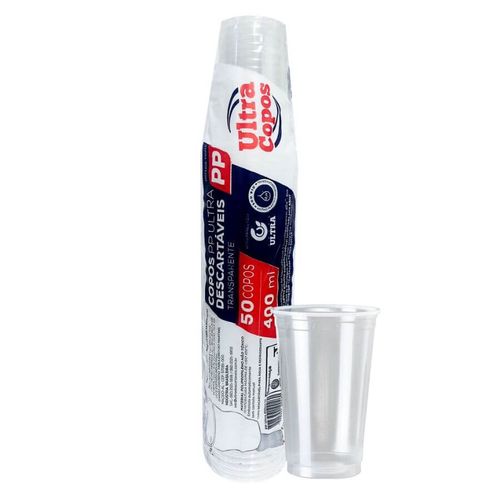 Copo Descartável Pp 400 Ml C/ 50 Un Ultra