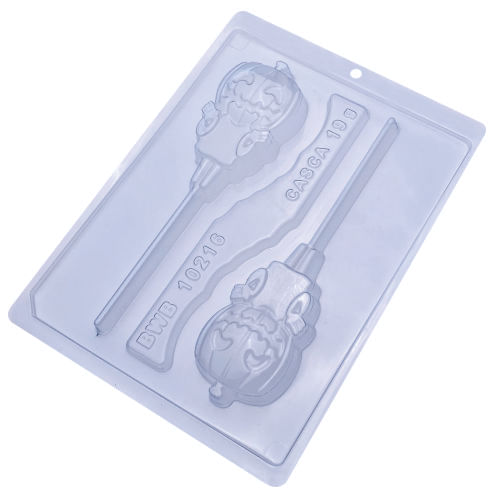 Forma Silicone Pirulito Abóbora Halloween (*10216) Bwb