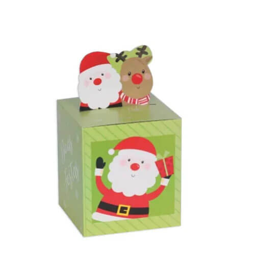 Caixa Panetone 100 Gr Divertida Noel E Rena (103018) C/ 10 Un Decora