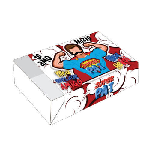 Caixa Divertida P/ 6 Doces Super Pai (2440) C/ 10 Un Erika