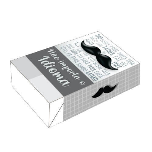 Caixa Divertida P/ 6 Doces Pai Idiomas (2441) C/ 10 Un Erika