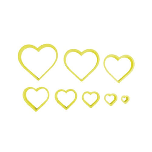 Cortador Coração Liso C/ 8 Pçs (410174) Bluestar