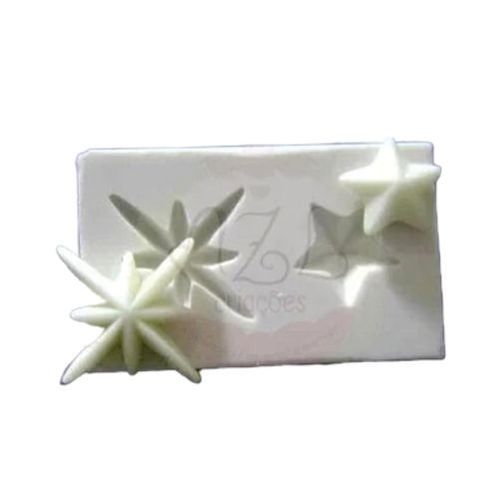 Molde Silicone Estrelas Natal (133-09) Mzlcriação