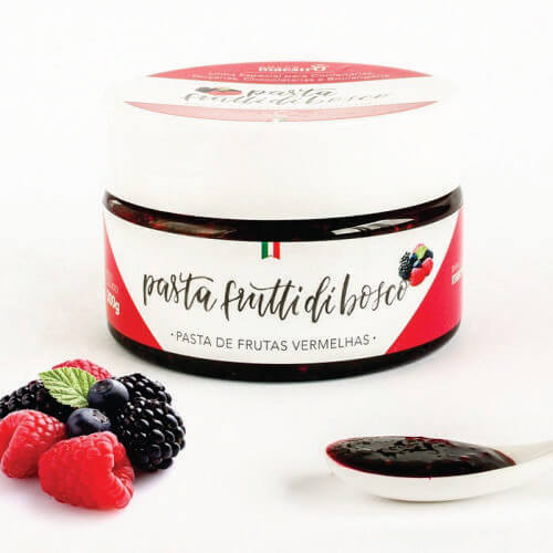 Pasta Saborizante Sabor Frutti Di Bosco (Frutas Vermelhas) 300 Gr Dolce Maestro
