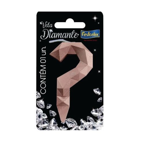 Vela Aniver Diamante Rose Gold Festcolor