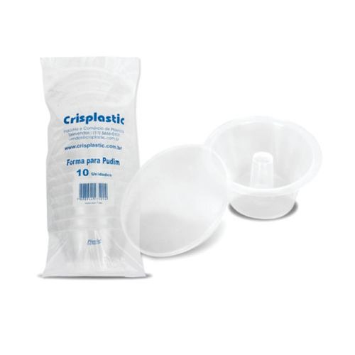 Pote Pudim C/ Tampa 140 Ml C/ 10 Un Crisplastic