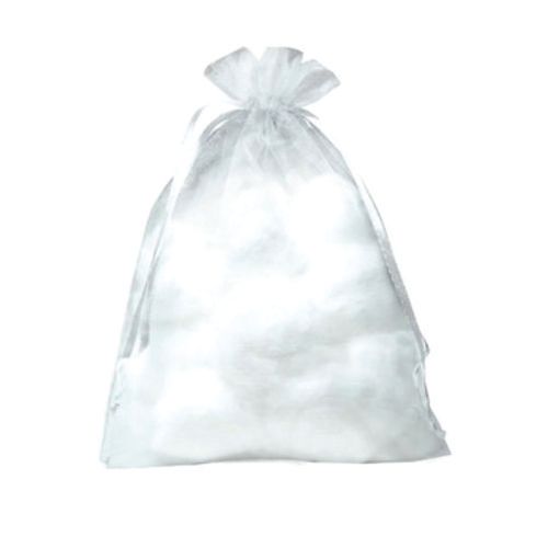 Saco Organza 15x20 Branco C/ 10 Un Brfestas