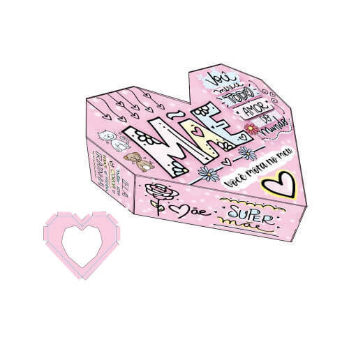 Caixa Coração Mãe (2307) C/ 2 Un Erika