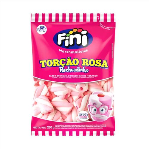 Marshmallow Recheado Rosa/Branco 250 Gr Fini
