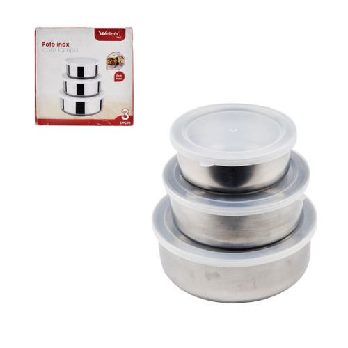Pote De Inox C/ 3 Pcs (3678) Wellmix
