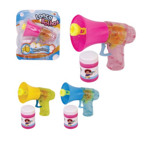Pistola Lanca Bolha De Sabao Megafone C/ Luz (Wb5634) Wellmix